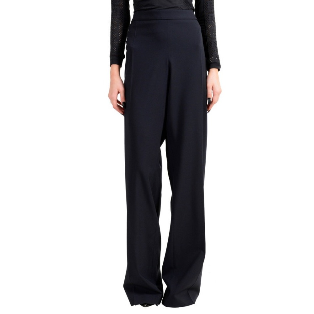 Hugo Boss Tulea Side Zip Dress Pants Dark Blue Womens Size 14 Trousers